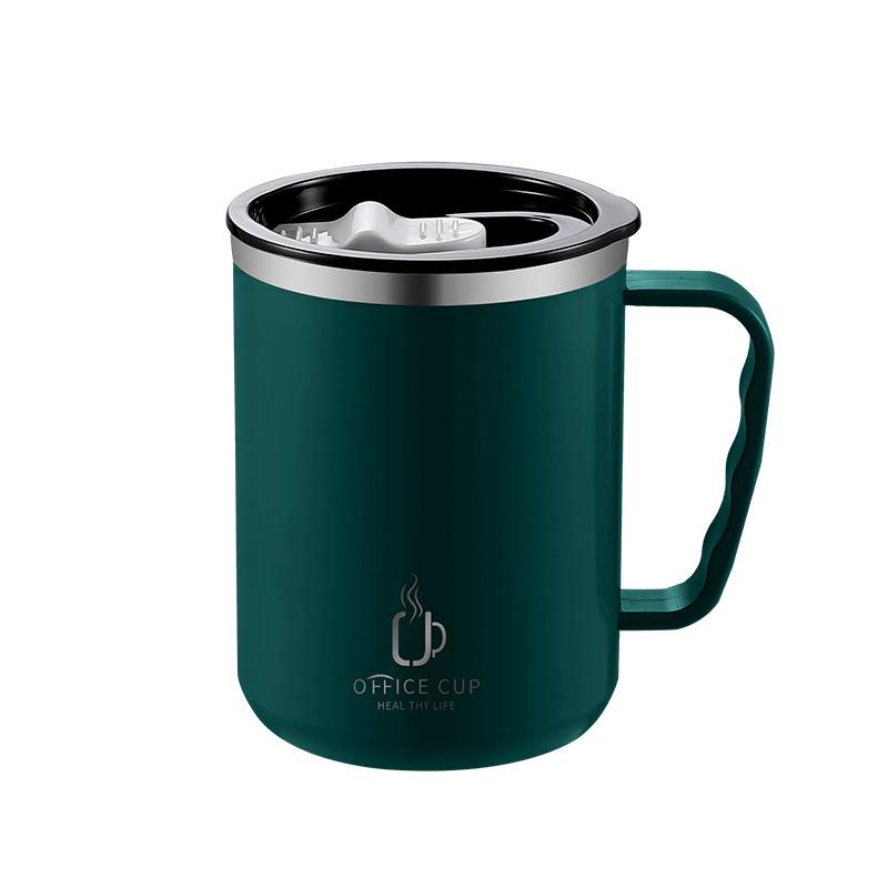 304 Stainless Steel Double-Layer Thermos Cup Office Coffee Cup With Handle Tea Cup Gift