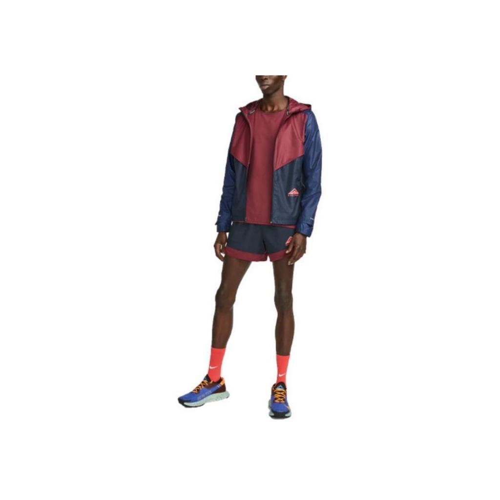 Nike Color Block Hooded Zip-Up Fitted Long Sleeve Jacket Men Outerwear Navy-Blue CZ9055-638