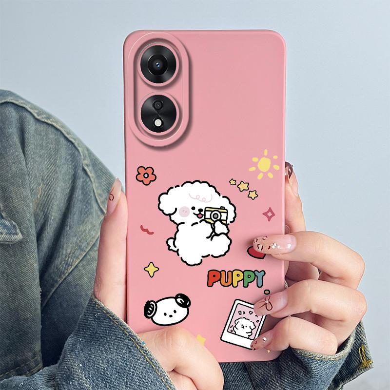 For OPPO A78 4G Phone Case CPH2565 Cover Soft Silicone Cute Panda Flower Boys Girls Painted Shell Funda Protective Casing Coque