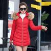 Winter New Cotton-padded Clothes for Women, Medium and Long Slim-fitting Cotton-padded Clothes, Large Fur Collar Down Cotton-padded Jackets for Women