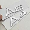 3D ABS Chrome Black Car Letters A4 A6 Logo Rear Trunk Badge Sticker Decals For  Audi A4 A6 Auto Tail Marking Accessories