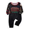 Family Matching Christmas Print Neck Long Sleeve Pajama Set with Pants