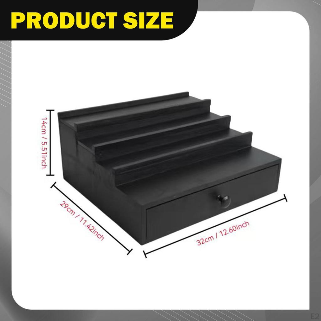 Perfume Display Stand Men Countertop Organizer Decorative Wooden Storage Rack Shelf for