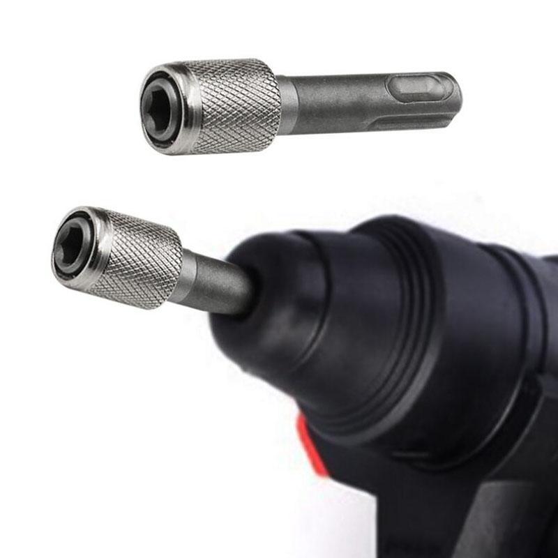 Plus Convert To 1/4 Hex Shank Adapter Hexagonal Converter Electric Hammer Power Screwdriver Bit Holder Socket Impact Driver