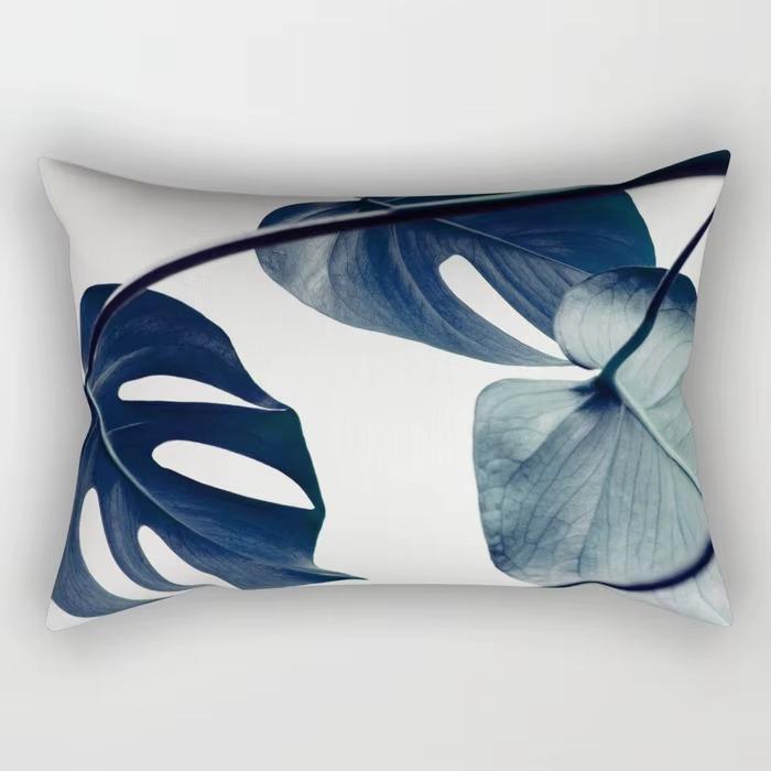 30*50cm Tropische Blume Pflanzenmuster Gedruckter Dekorativer Kissenbezug Schlafzimmer Wohnzimmer Zuhause Rechteckiger Kissenbezug Kissen