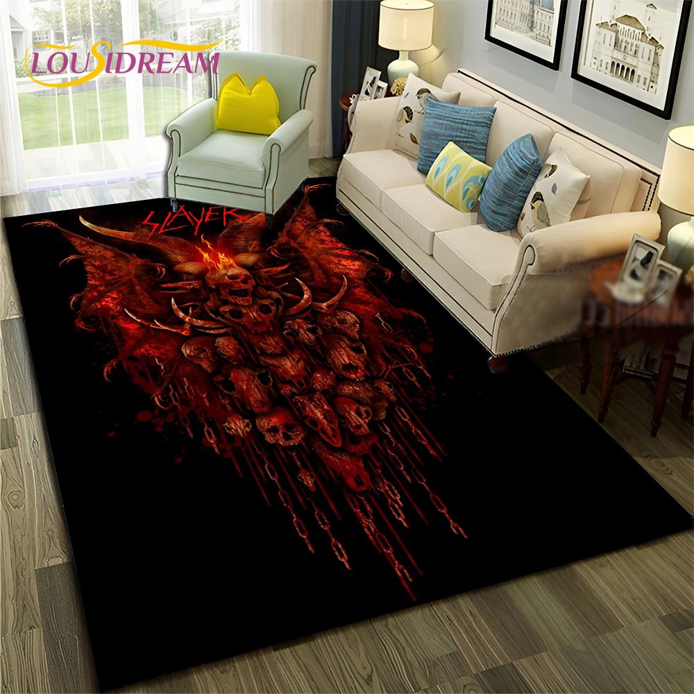 

Heavy Metal Band Slayer Rock Carpet Rug for Home Living Room Bedroom Sofa Doormat Decor,kids Play Area Rug Non-slip Floor Mat 40x60cm