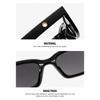 Kwadratowe Damskie Modne Gogle Plastikowa Oprawka Styl Uliczny Okulary Ochronne