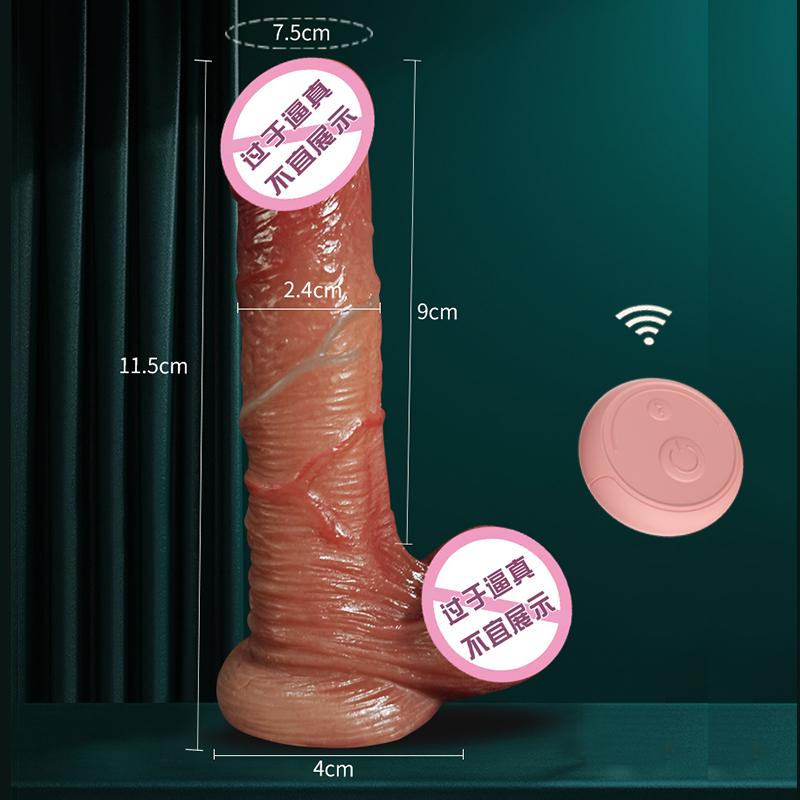 Superweicher Dildo für Frauen Beheizte Automatische Teleskopmaschine Sexspielzeug Großer Schwanz Großer Realistischer Penis Riesige Dildos Vibrator