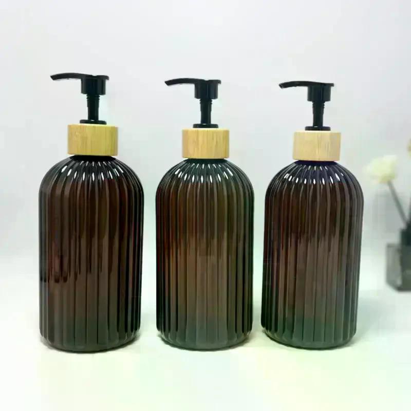 1pcs 500ml Bottle Container Refillable Empty Soap Dispenser With Pump Shampoo Kitchen Bathroom Hands Body Wash Lotion