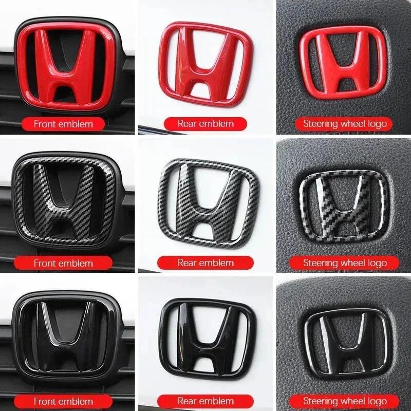 Car Badge Stickers Front Grille Trunk Steering Wheel Logo Accessories For Honda Civic CRV 10th 11th Gen Civic 10th Gen Accord