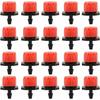 100x Adjustable 360° Irrigation Drippers - Anti-clogging, Adjustable Flow Rate, for 4/7 Mm Hose (1/4" Connection)