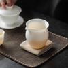 Xiaoyu Ultra-thin Tire Plain-fired Suet Jade Porcelain Kung Fu Tea Set Tea Set Tea Sea National Style Simple and Fair Cup