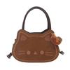New matte cute cat fashion shoulder bag women's highend commuting light retro niche messenger bag