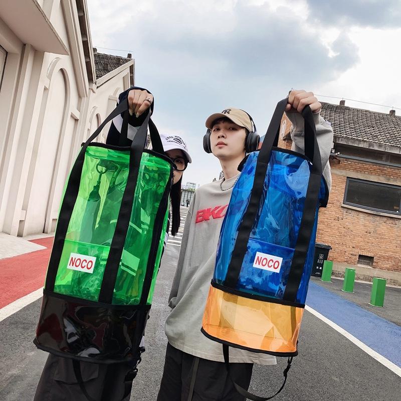 Cool Crossbody PVC Transparent Personality Jelly Large Capacity Handbag Waterproof Sports Travel Bag