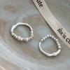 Irregular Pearl Finger Rings Light Luxury Personality Rings Minimalist Design Rings  Daily Wear