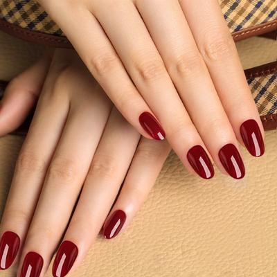 24 Teile/satz Falsche Nägel Mode Geschenk Kostenloser 24 Stücke Gelee Kleber Nagel Aufkleber Drücken Auf Fingernägel Nail art Wasserdicht