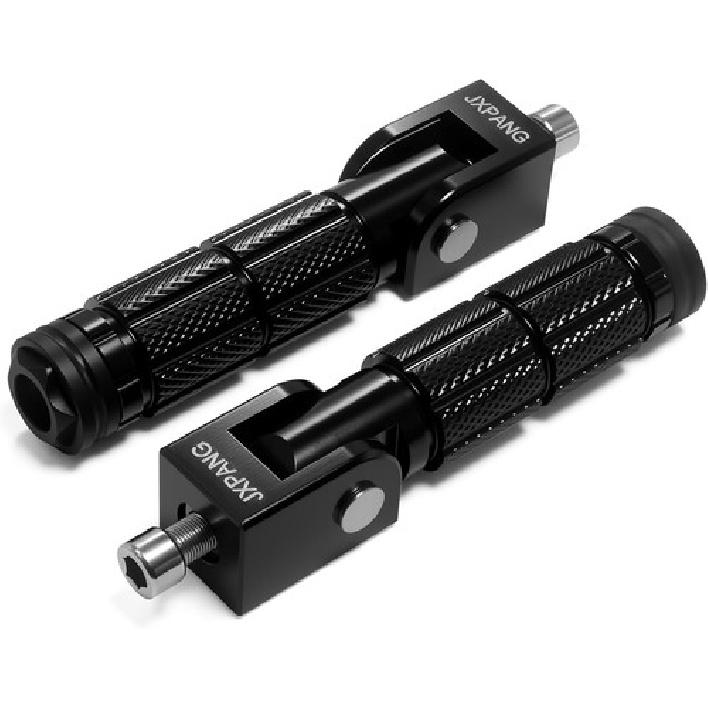 Motorcycle Bicycle Folding Passenger Foot Pegs M8 Rearsets Rear Set Type A-Black