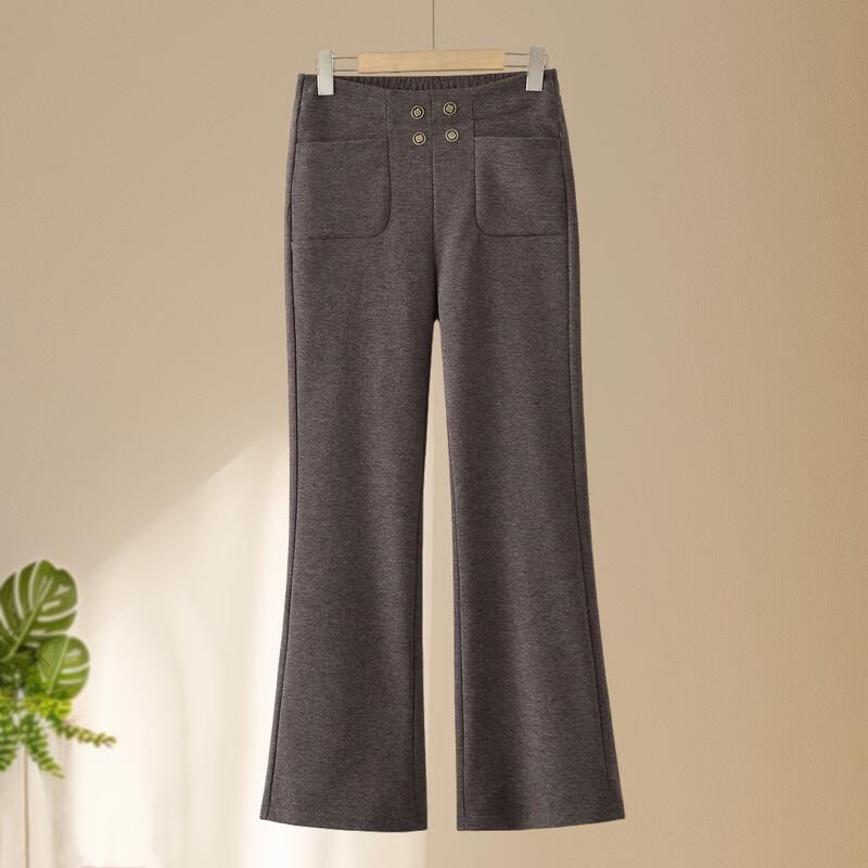 Langsha Women's Woolen Bootcut Trousers