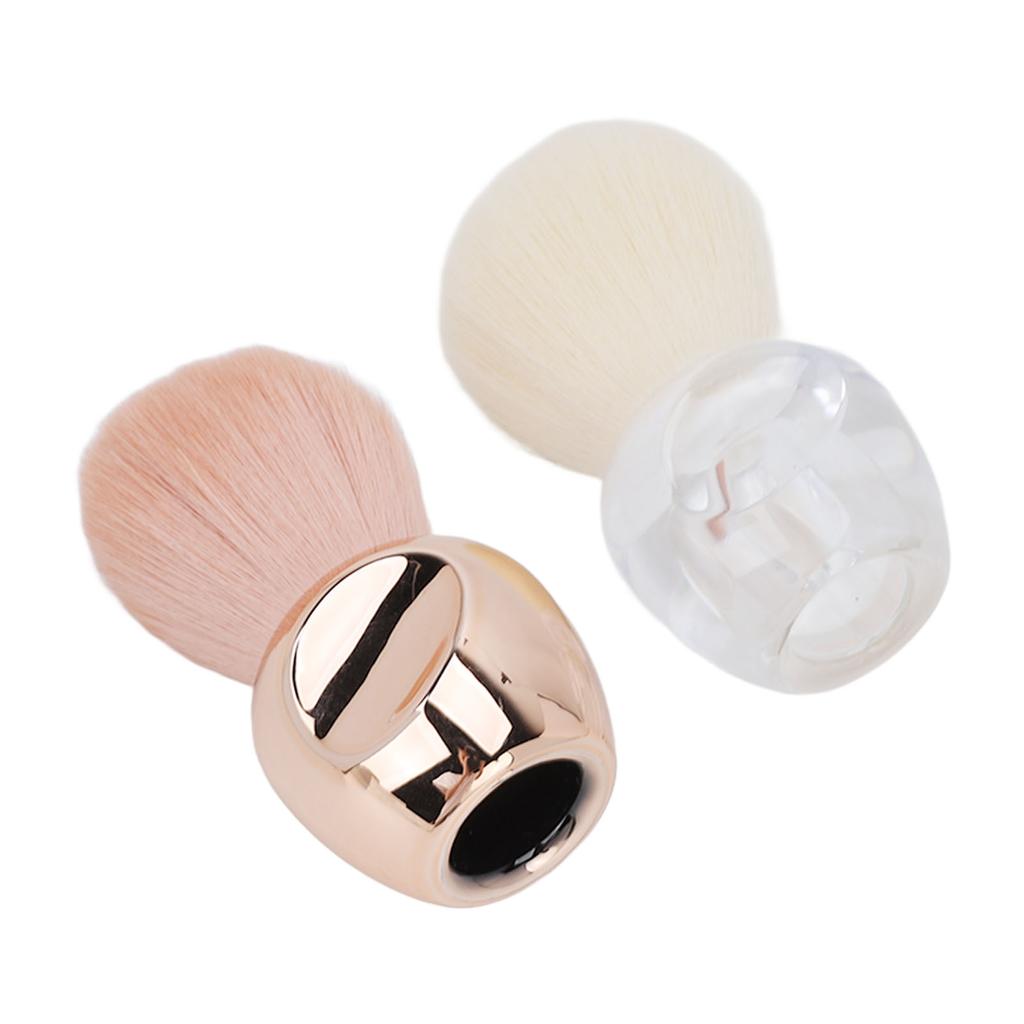 2pcs Nail Dust Cleaner Brush Exquisite Mellow Handle Soft Hair Nail Dust Powder Remover for Home Salon