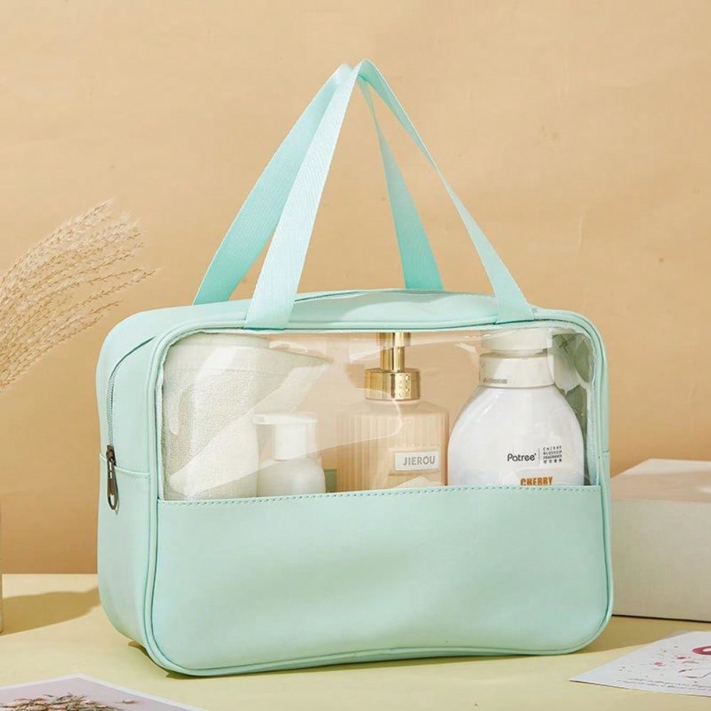 Splicing cosmetic bag large capacity translucent waterproof wash portable portable travel storage bag