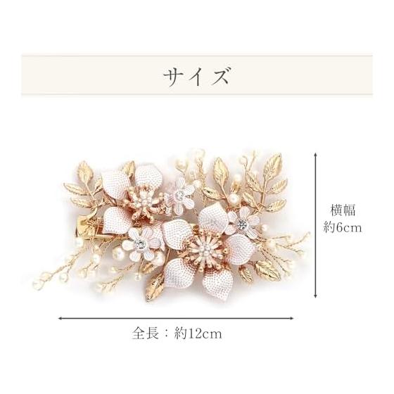 Micoi Hair Stick Kanzashi Hair Clip Pearl Cherry Blossom Hair Ornament for Weddings, Ceremonies, Formal Kimono, Western Dresses, Mother - Pink Gold