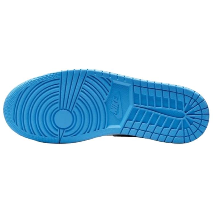 Jordan Air Jordan 1 Cow Split Leather Cushioning Low Top Vintage Basketball Shoes Men's Blue White 553558-404