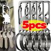 Stainless Steel Keychain Compact Key Ring Holder Durable Car Key Chain for Men Women Lightweight Outdoor EDC Travel Camping