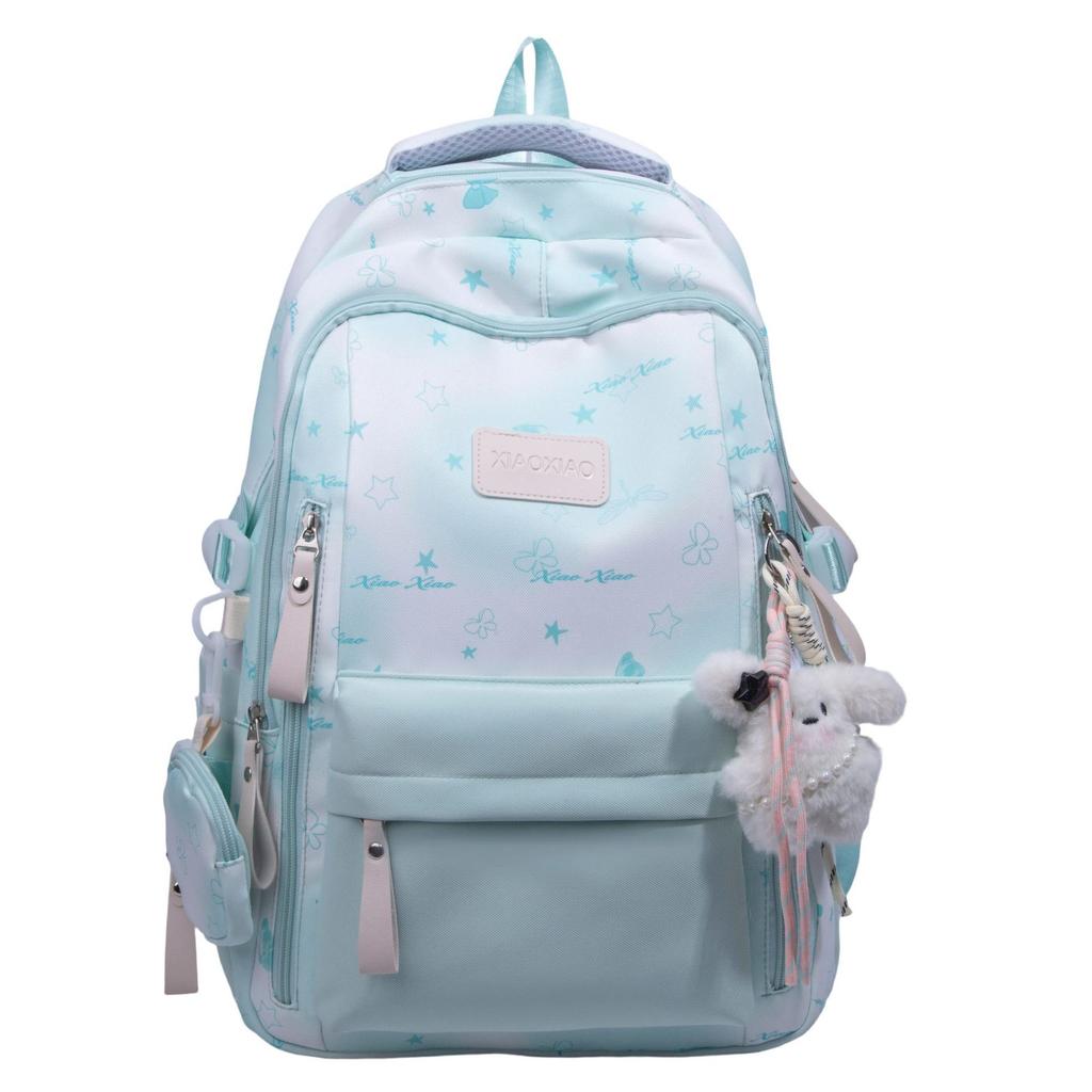 Schoolbag high value Japanese cute double backpack female small fresh Mori school bag lightweight simple large capacity backpack