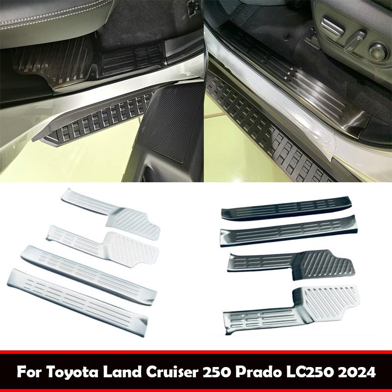 For Toyota Land Cruiser 250 Prado LC250 2024 inner car Door Sill Scuff Plate  Door Welcome Pedal Threshold Bar Cover accesorios