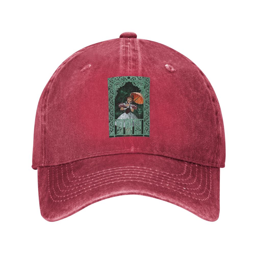 Gothic Vampire Halloween Haunted Mansion Baseball Caps Snapback Washed Denim Hats Casquette Streetwear Baseball Cowboy Hat