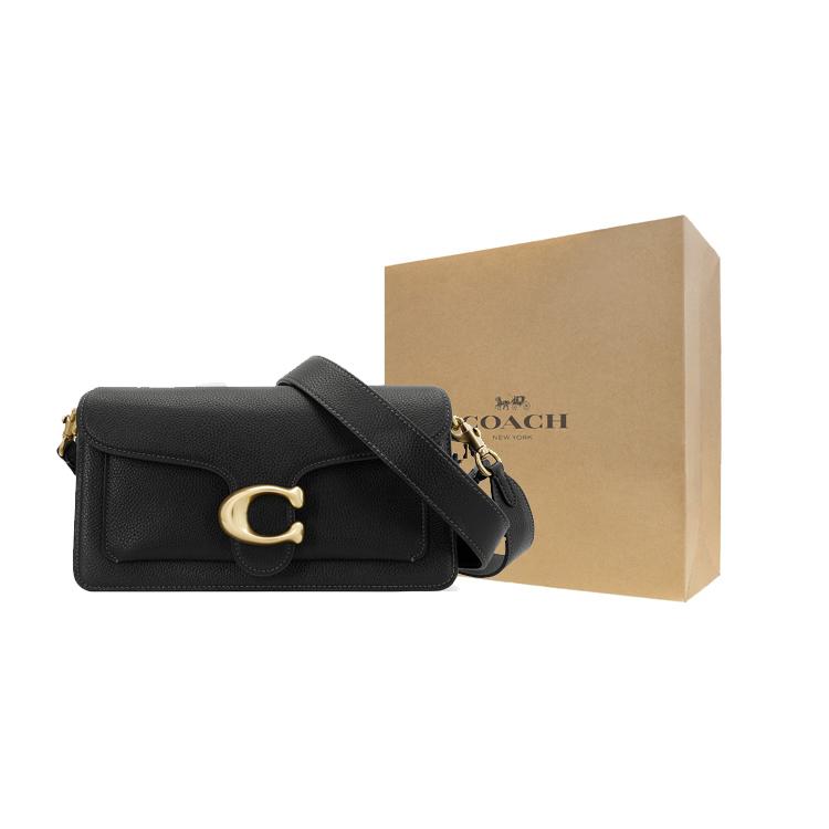 Coach Tabby Pebble Texture Cow Leather Crossbody Bag , Shoulder Bag Medium Women's Black (Unisex) Shoulder Bags CH857 B4BK