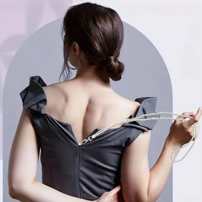 Durable 2-in-1 Beaded Zipper Helper Tool For Women Easy Dress Zip Assistance For Dresses Skirts And Jumpsuits Extension Tool