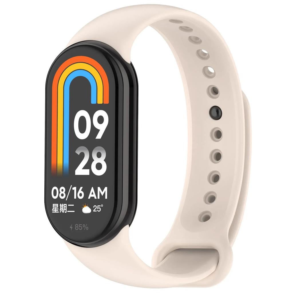 Colour Silicone Strap for Xiaomi Mi Band 10/9 Soft Sport Replaceable Wristband for Xiaomi Mi Band 8/9/10 Original Official Strap