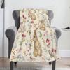 Halloween Pumpkin Spider Web Flannel Blanket Soft Warm Home Throw Gift