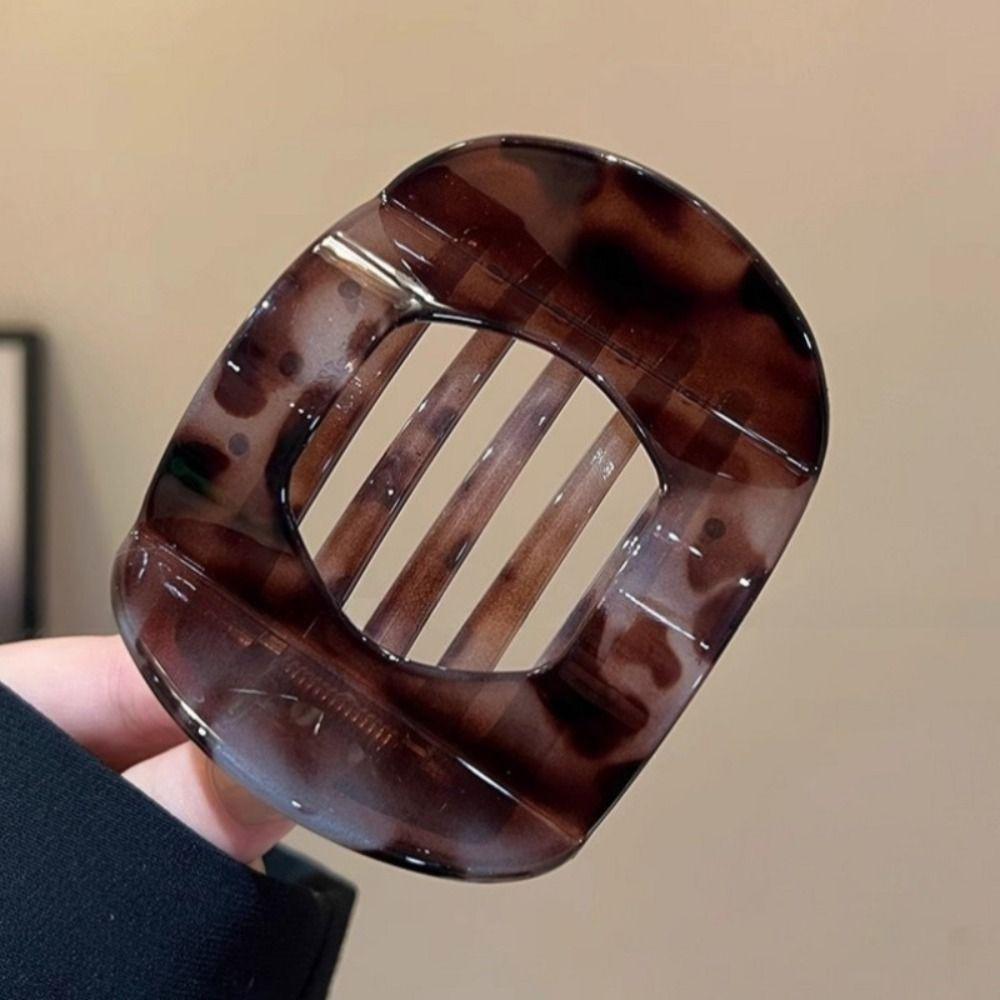 Flat Hair Claw Clip Arc Shaped Hair Barrettes Vintage Hairpin  for Women