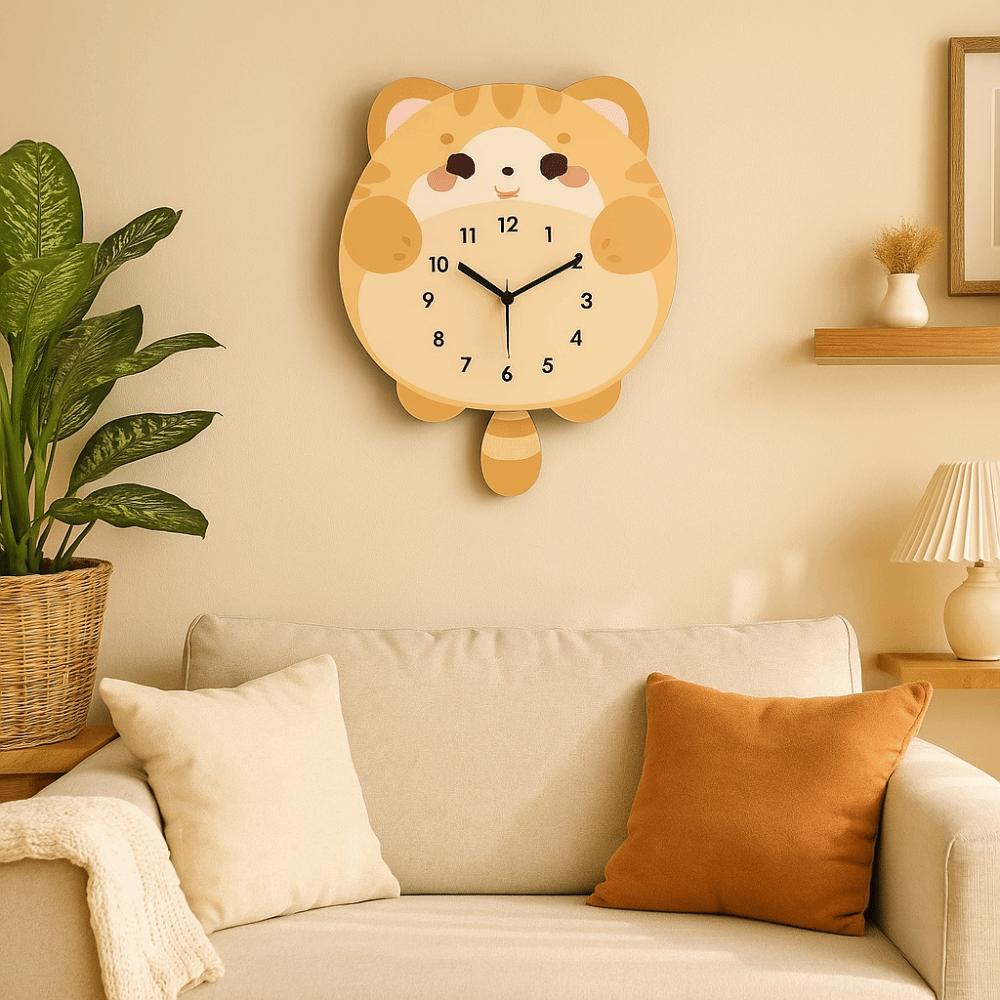Cartoon Silent Clock Unique Hanging Clock Modern Wall Clock  Office