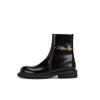 [sheii Su Yinyin] Noble Boots~ Side Zipper Small Gold Buckle Chain Leather Locomotive Martin Short Boots Women's Thin Boots