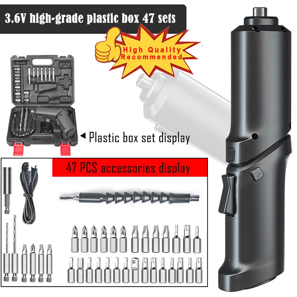 Șurubelniță electrică de uz casnic Mașină de găurit cu impact fără fir reîncărcabilă Mini găurit electric fără fir Set de șurubelnițe Loturi electrice