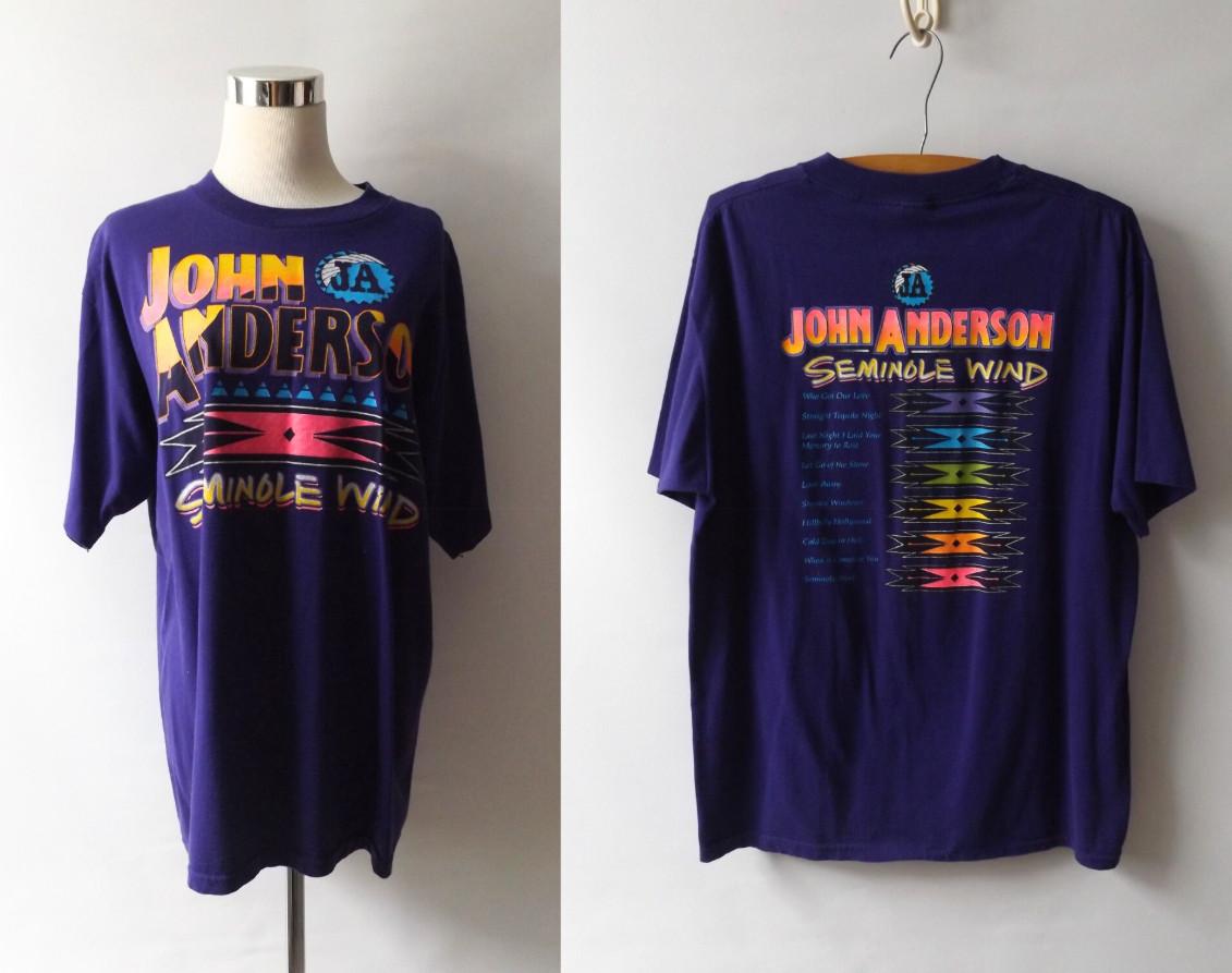 Vintage 80s John Anderson Concert Tour T-shirt size S-5XL XL