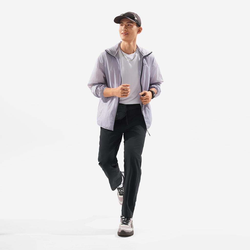 Li Ning Fitness Series Casual Ice Silk Quick-Dry Cool Comfortable Versatile Breathable Knitted Sports Pants Men pants Black AKYV175-1