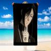 Quick Dry Beach Towel Black Butler Male Pattern, Lightweight Absorbent Towel for Pool Beach Vacation Use