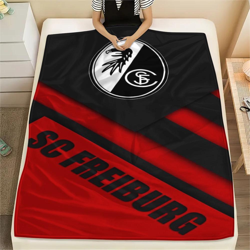 1 Stück SC Freiburg Druck Flanelldecke, Hohe Qualität, Bequem für Alle Jahreszeiten, Heimdekoration, Wärme und Komfort, Perfekt für Weihnachtsgeschenke82 80cm x 120cm