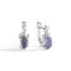 925 Sterling Silver Tree Leaves Design Earrings Natural Iolite Oval6*8mm Gemstones Exquisite Fine Jewelry for Party Banquet Wear