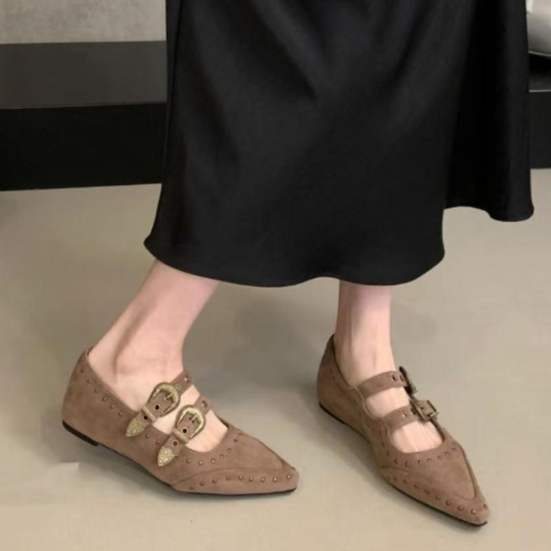 Fashion Designer Summer New Women Loafers Flats Pointed Toe Shoes Fashion Sandals Elegant 2025 Casual Sport Shoes Buckle Woman Sneakers