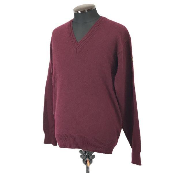 Dunhill Sport Cashmere V-Neck Sweater Men's L Wine Red Golfwear Japan Tag(USED)