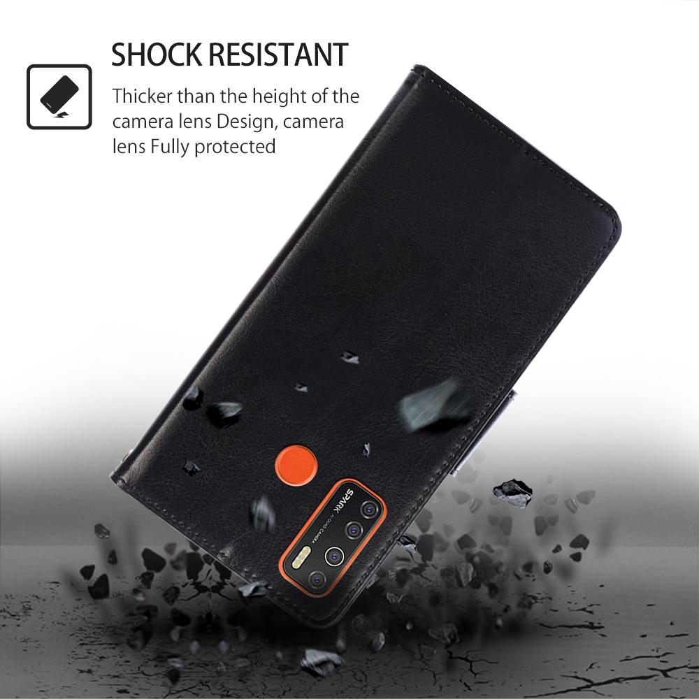 EasyShow Custodia A Portafoglio Per ZTE Blade V40 Design - Pelle PU, Fessure Porta Carte, Funzione Stand, Nero