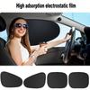1Set Copertină Auto Autocolantă pentru Geam Lateral, Copertină de Soare pentru Mașină la Interior, Adsorbție Electrostatică, Perdea Laterală, Ecran Protector Termic pentru Mașină, Protecție Anti-Reflexie