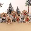 Christmas Tree Wooden Glowing Ornament Star Round Shape LED Light Decoration Luminous Santa Snowman