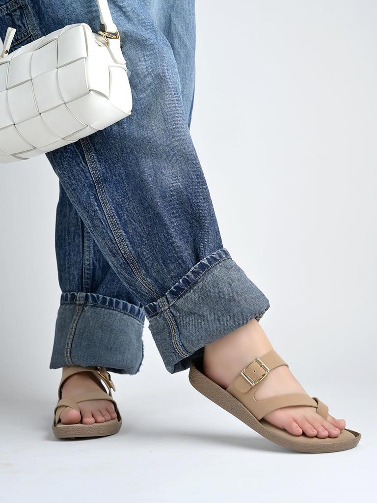 Shoetopia Women Premium Stylish Comfortable Casual Sandals | Lightweight Anti-Slip Sole Outdoor | Strong Grip Sole Durable Everyday Footwear