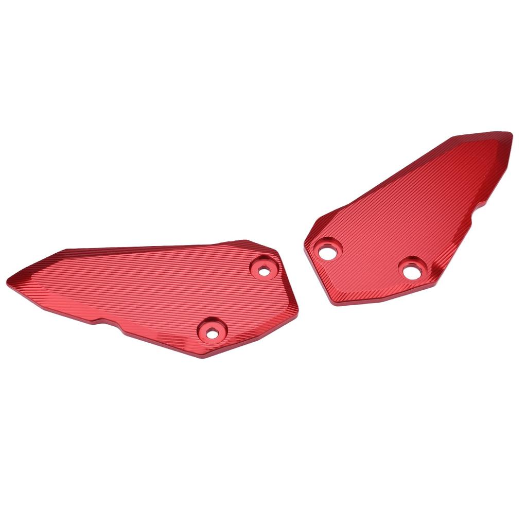 LEDISHUN Footpeg Heel Plate Guard Protectors for Kawasaki ZX-25R (2020-2023), ZX-4R, and ZX-4RR (2023+) (Red)